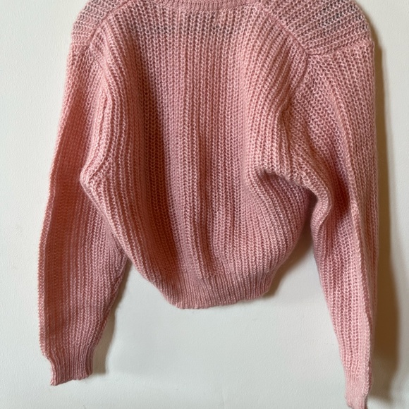 VINTAGE SK and Company Pink Knit Cardigan - Picture 4 of 4